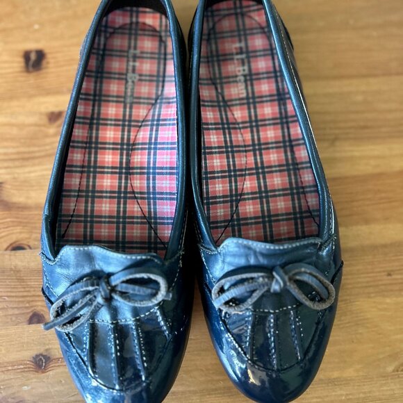 L.L. Bean Coastal Rain Skimmers Duck Ballet Flat Loafer Navy Blue Womens Size 6 - Picture 10 of 11